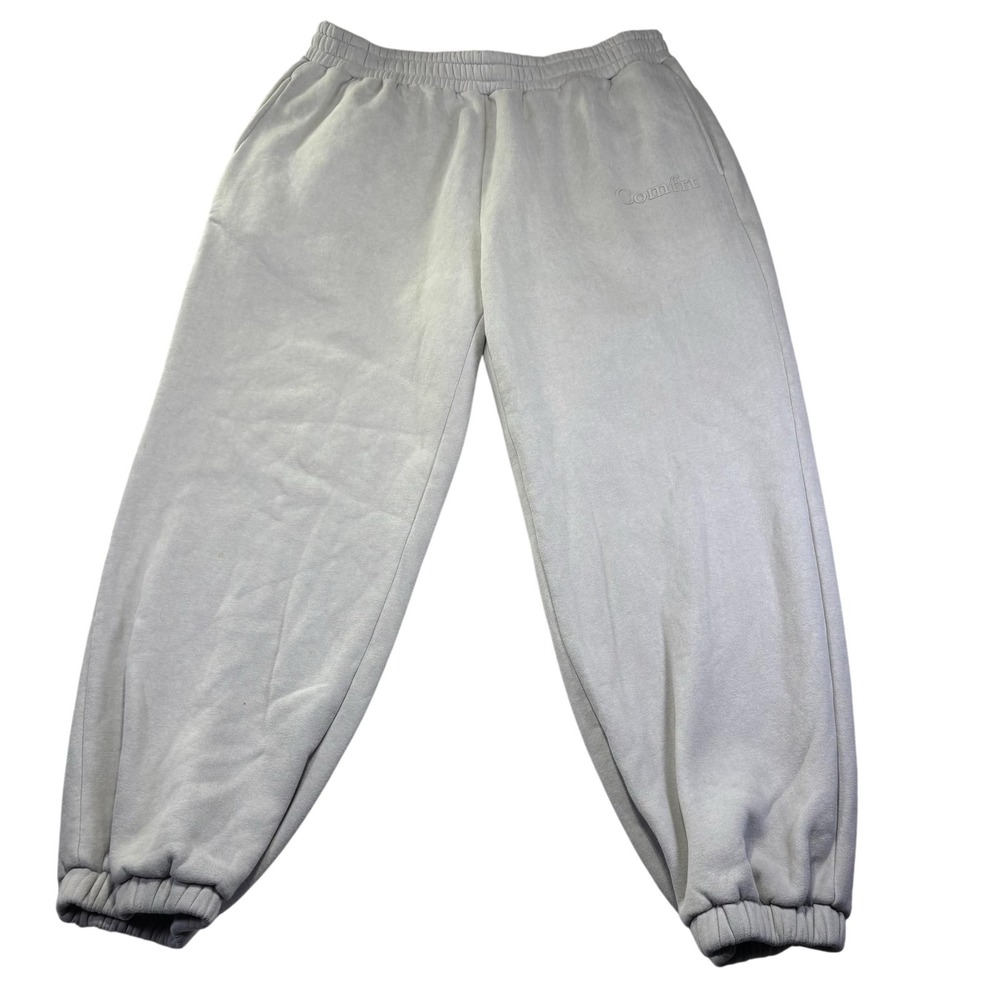 Comfrt Sweatpants Mens 2XL Gray Fleece Jogger Pants Elastic Waist Pockets Lounge